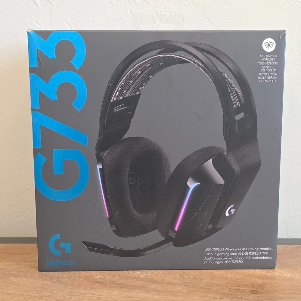 Logitech G733 Lightspeed Wireless RGB Gaming Headset Black PC PS4 PS5 Open Box